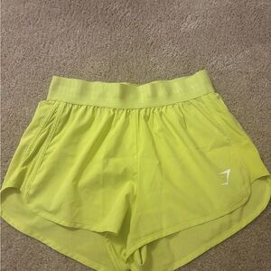 Gymshark Yellow Athletic Shorts